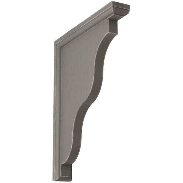 Ekena Millwork 1 1/2"W x 9"D x 11"H Hamilton Traditional Wood Vintage Decor Bracket, Reclaimed Grey BKTWD01X09X11HAGY - main